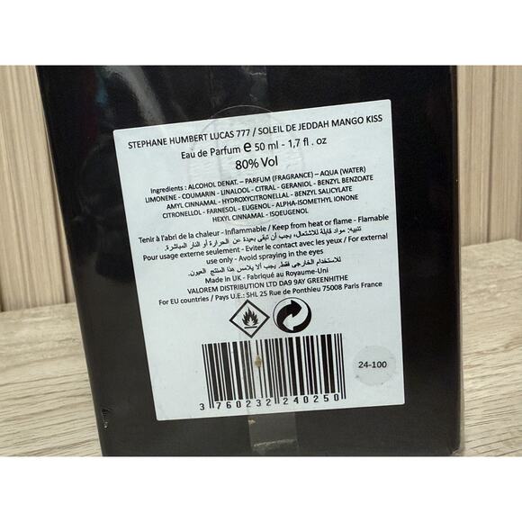 777 Stephane Humbert Lucas Soleil De Jeddah Mango Kiss 50mL Parfum NEW Sealed - Picture 5 of 5
